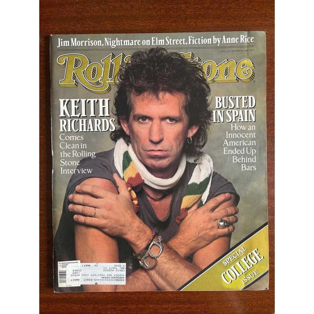 Rolling Stone Magazine Oct 6 1988 No 536 Keith Richards Cover Jim Morrison More
